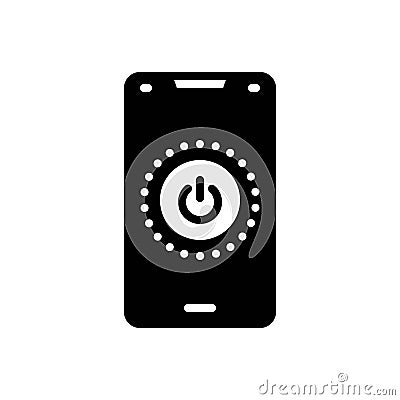 Black solid icon for Shut, close and down Vector Illustration
