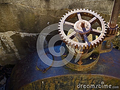 Shut-Off Sprocket Valve Stock Photo