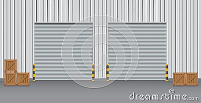 Shutter door Vector Illustration