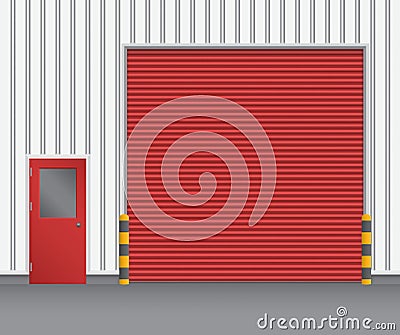 Shutter door Vector Illustration