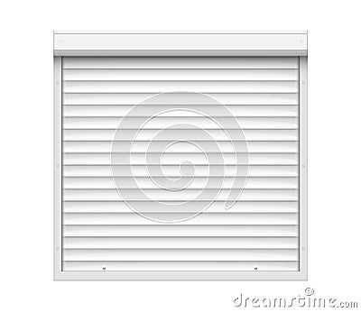 Shutter roll door blind. Warehouse roller shop outlet door garage or window Vector Illustration