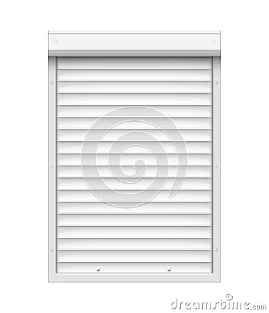 Shutter roll door blind. Warehouse roller shop outlet door garage or window Vector Illustration