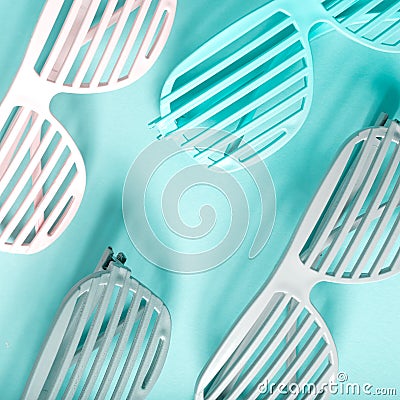 Shutter shades on a bright background Stock Photo