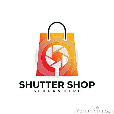 Shutter shop logo vector design template Vector Illustration