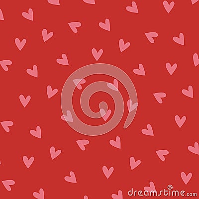 Preppy Red Pink Heart Pattern Stock Photo