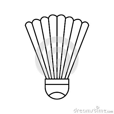 Shuttlecock icon in outline style Vector Illustration