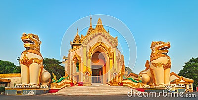 Shwedagon complex in Yangon. Myanmar. Stock Photo