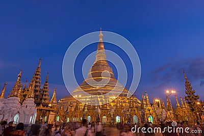 Shwedagon golden pagoda Stock Photo