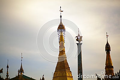 Shwedagon pagoda in Yagon, Myanmar Stock Photo