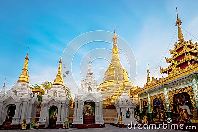 Shwedagon pagoda in Yagon, Myanmar Stock Photo