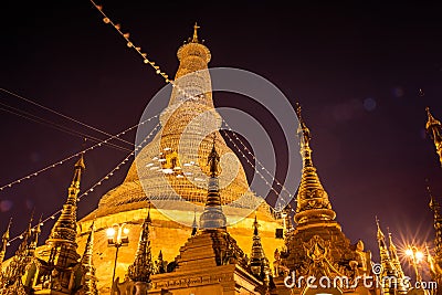 Shwedagon Pagoda, Yangon, Myanmar. Burma Asia. Buddha pagoda Stock Photo