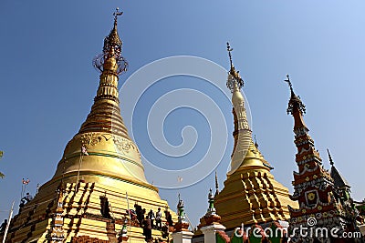 Shwedagon Pagoda in Yangon, Myanmar Editorial Stock Photo