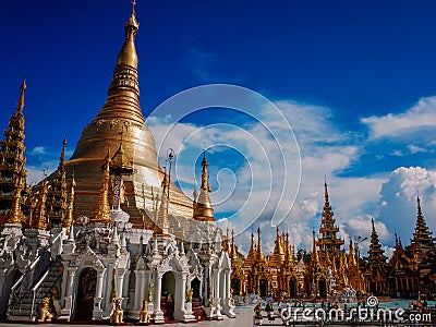 Shwedagon Pagoda-Yangon-Myanmar Stock Photo