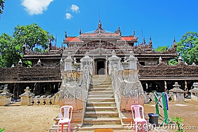 Shwenandaw Monastery, Mandalay, Myanmar Stock Photo