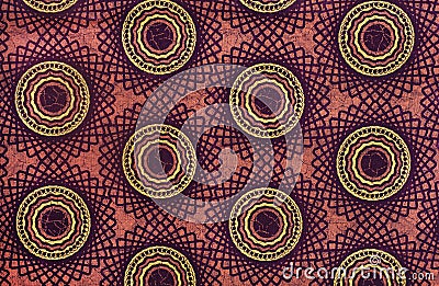 Shweshwe, an iconic printed cotton fabric from South Africa. Stock Photo