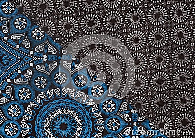 Shweshwe, an iconic printed cotton fabric from South Africa. Stock Photo