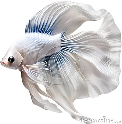 Siam betta fish, Watercolor painting of Siam betta fish. AI-Generated. Stock Photo