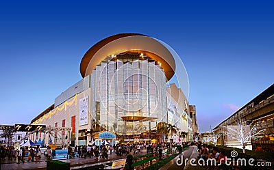 Siam paragon shopping center at night Editorial Stock Photo