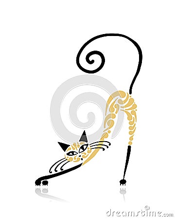 Siamese cat design. Vector illustration Vector Illustration