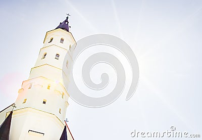 Siauliai Cathedral with blank space background Stock Photo