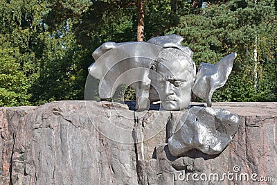 Sibelius monument in Helsinki, Finland Editorial Stock Photo