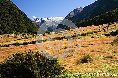 Siberia Valley, Gillespie Pass, Mount Aspiring National Park - New Zealand Stock Photo