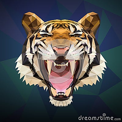 Growl siberian tiger vector Vector Illustration