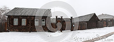 Siberian urban-type settlement Shushenskoye Stock Photo