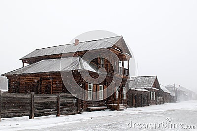 Siberian urban-type settlement Shushenskoye Stock Photo