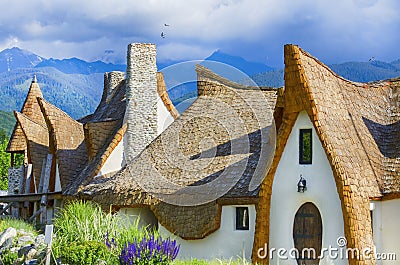 Sibiu, Romania Fairytale castle Castelul de Lut, Valea Zanelor Editorial Stock Photo