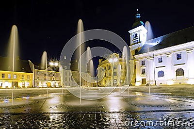 Sibiu in Transylvania, Romania Stock Photo