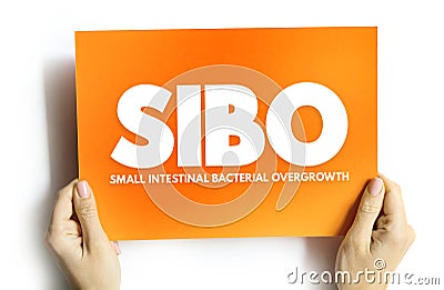 SIBO - Small Intestinal Bacterial Overgrowth is an imbalance of the microorganisms in your gut that maintain healthy digestion, Stock Photo