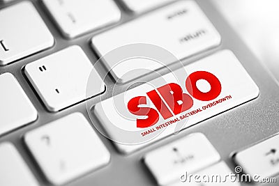 SIBO - Small Intestinal Bacterial Overgrowth is an imbalance of the microorganisms in your gut that maintain healthy digestion, Stock Photo