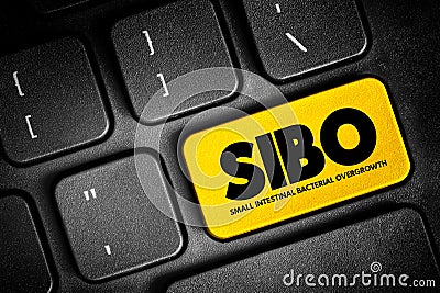SIBO - Small Intestinal Bacterial Overgrowth is an imbalance of the microorganisms in your gut that maintain healthy digestion, Stock Photo