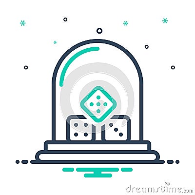 Mix icon for Sic, thus and thereby Vector Illustration