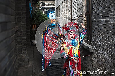 Sichuan opera actress in traditional costume Editorial Stock Photo