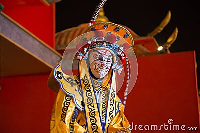 Sichuan Opera, The Changing Face of Sichuan Opera. chinese dance face change Editorial Stock Photo