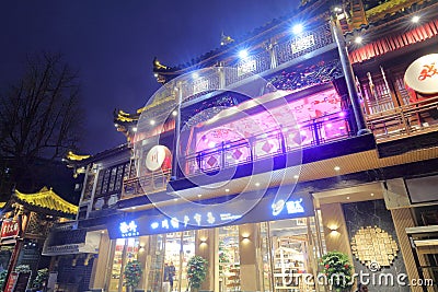 Sichuan opera stage night sight, adobe rgb Editorial Stock Photo