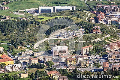 Enna town on Sicily Island Editorial Stock Photo