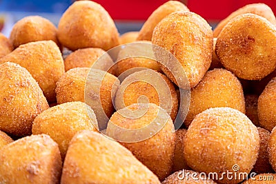 Sicilian arancini Italian rice balls Traditional street food in Italy Stock Photo