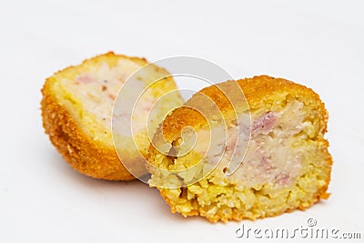 Sicilian Arancino or Arancina. A typical Sicilian street food Stock Photo