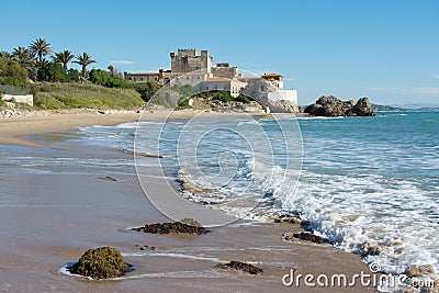 Sicilian castles. Falconara Castle, Sutera Stock Photo