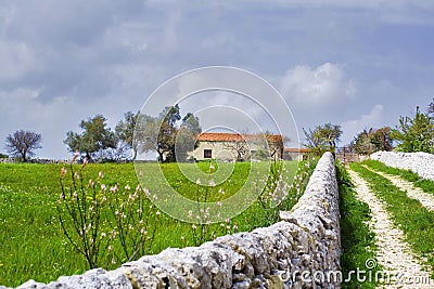 Sicilian Landscape Stock Photo