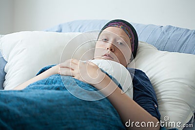 Sick afraid woman Stock Photo