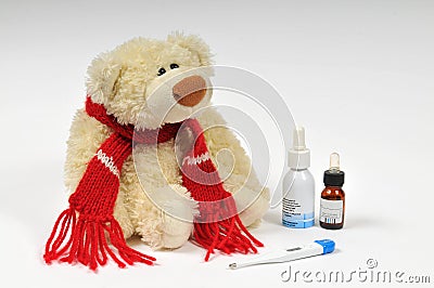 Sick bear Stock Photo