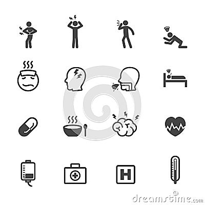 Sick icons Vector Illustration