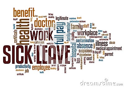 Sick leave Cartoon Illustration