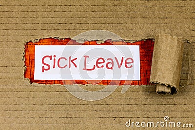 Sick leave medical disease illness workplace employee absence Stock Photo