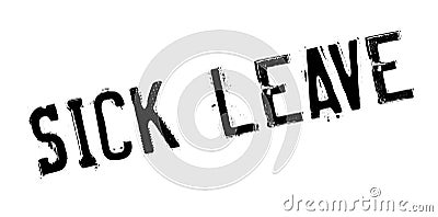 Sick Leave rubber stamp Stock Photo
