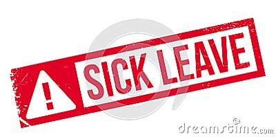 Sick Leave rubber stamp Stock Photo